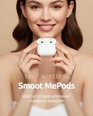 Objev Bezdrátová sluchátka Smoot MePods – perfektní společník pro tvůj den i sport 💪 Procházka při západu slunce, trénink...